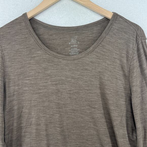 Woolx Women's Long Sleeve Brown Top - Picture 4 of 14